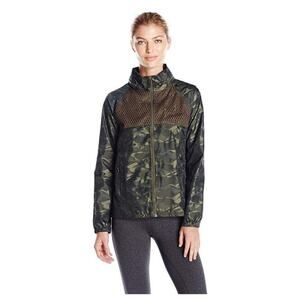 NWT SHAPE activewear Women's Fashion Glamper Wind Jacket Green Camo Medium